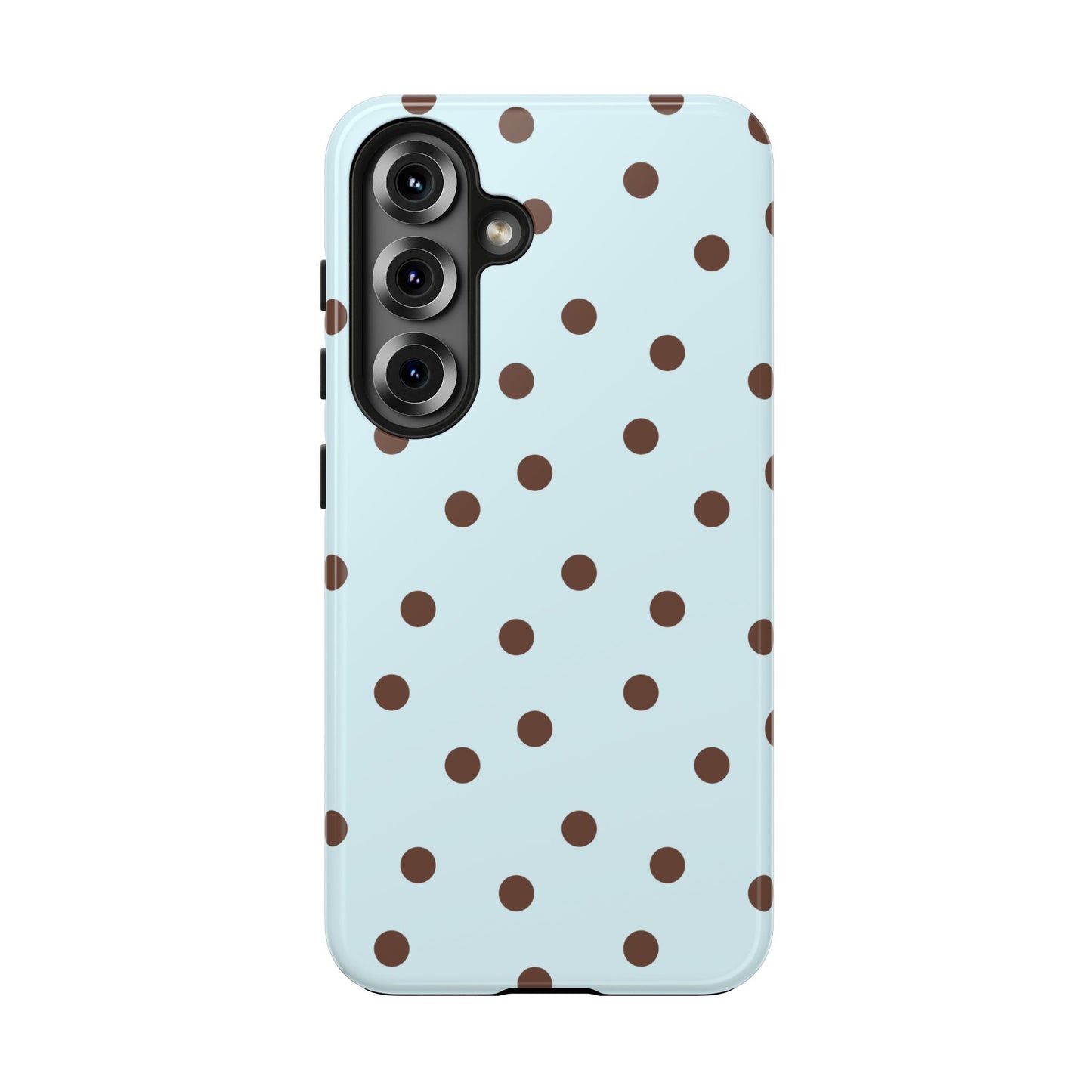 Blue & Brown Polka Phone Case
