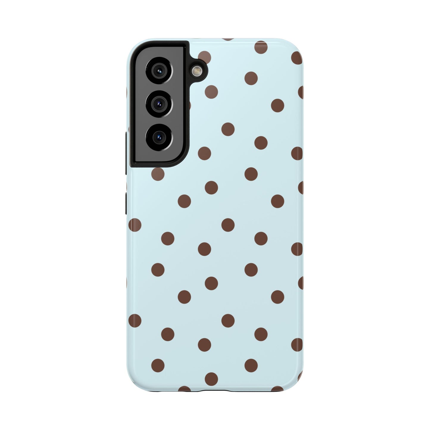 Blue & Brown Polka Phone Case