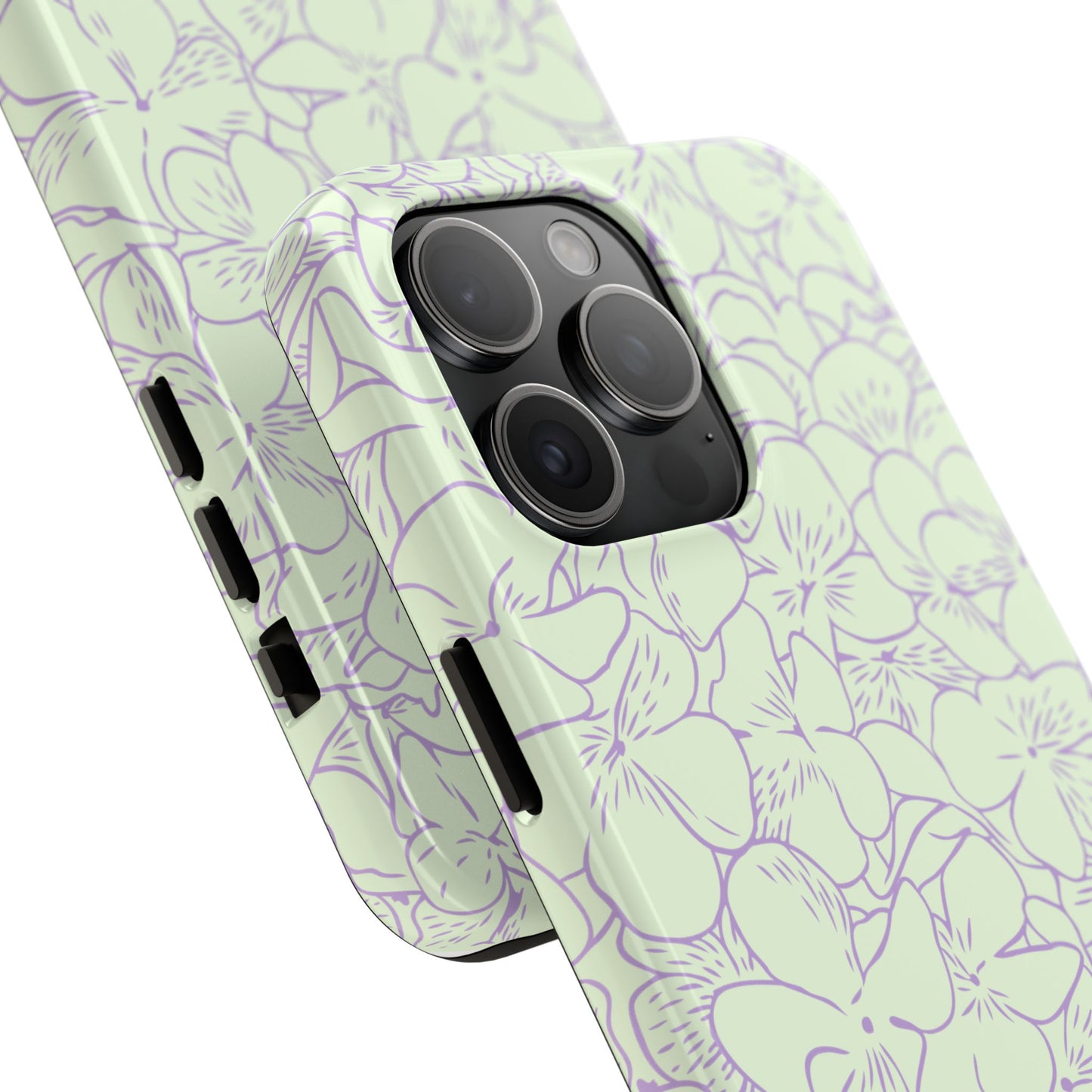 Green & Lavender Floral Phone Case