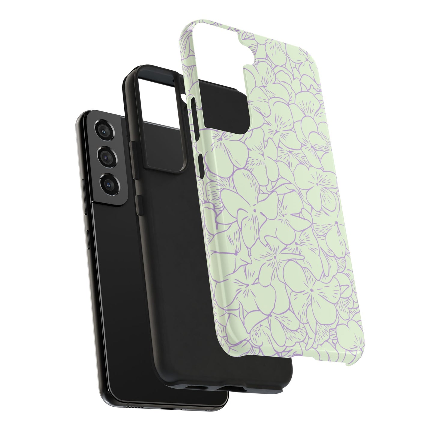 Green & Lavender Floral Phone Case
