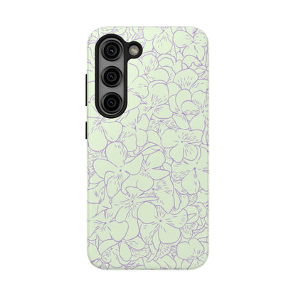 Green & Lavender Floral Phone Case