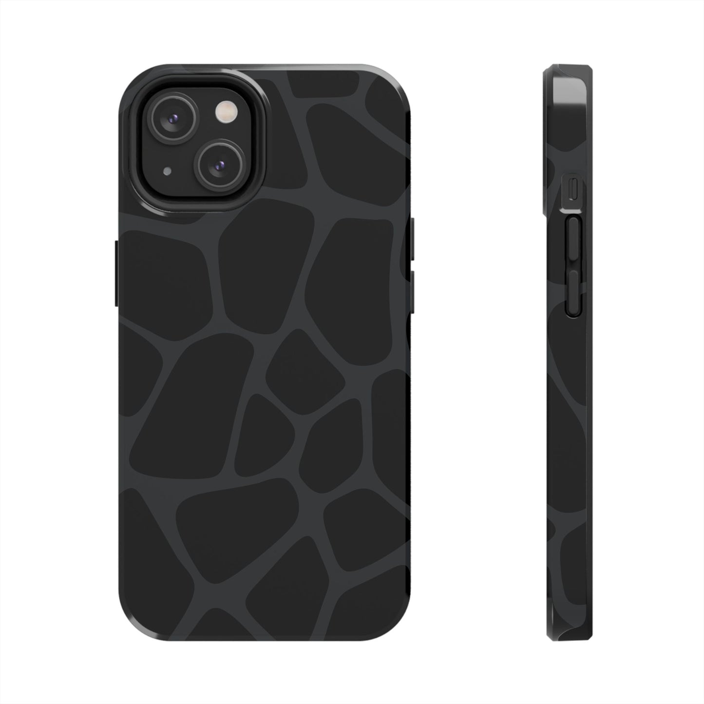 Black Giraffe Print Phone Case