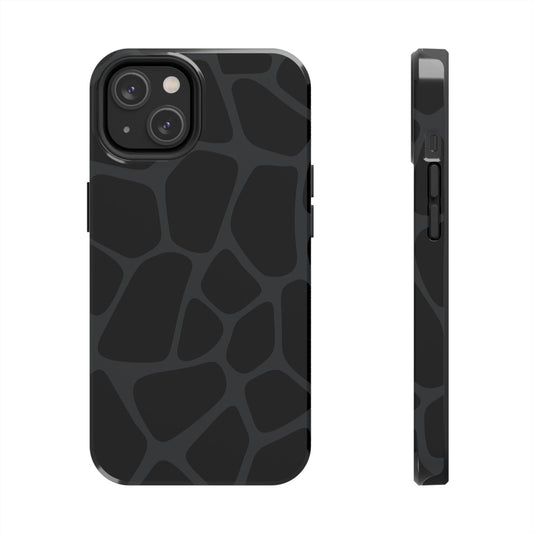 Black Giraffe Print Phone Case