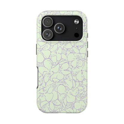 Green & Lavender Floral Phone Case
