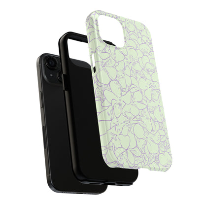 Green & Lavender Floral Phone Case