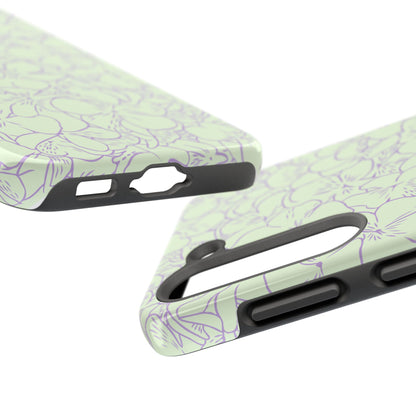 Green & Lavender Floral Phone Case