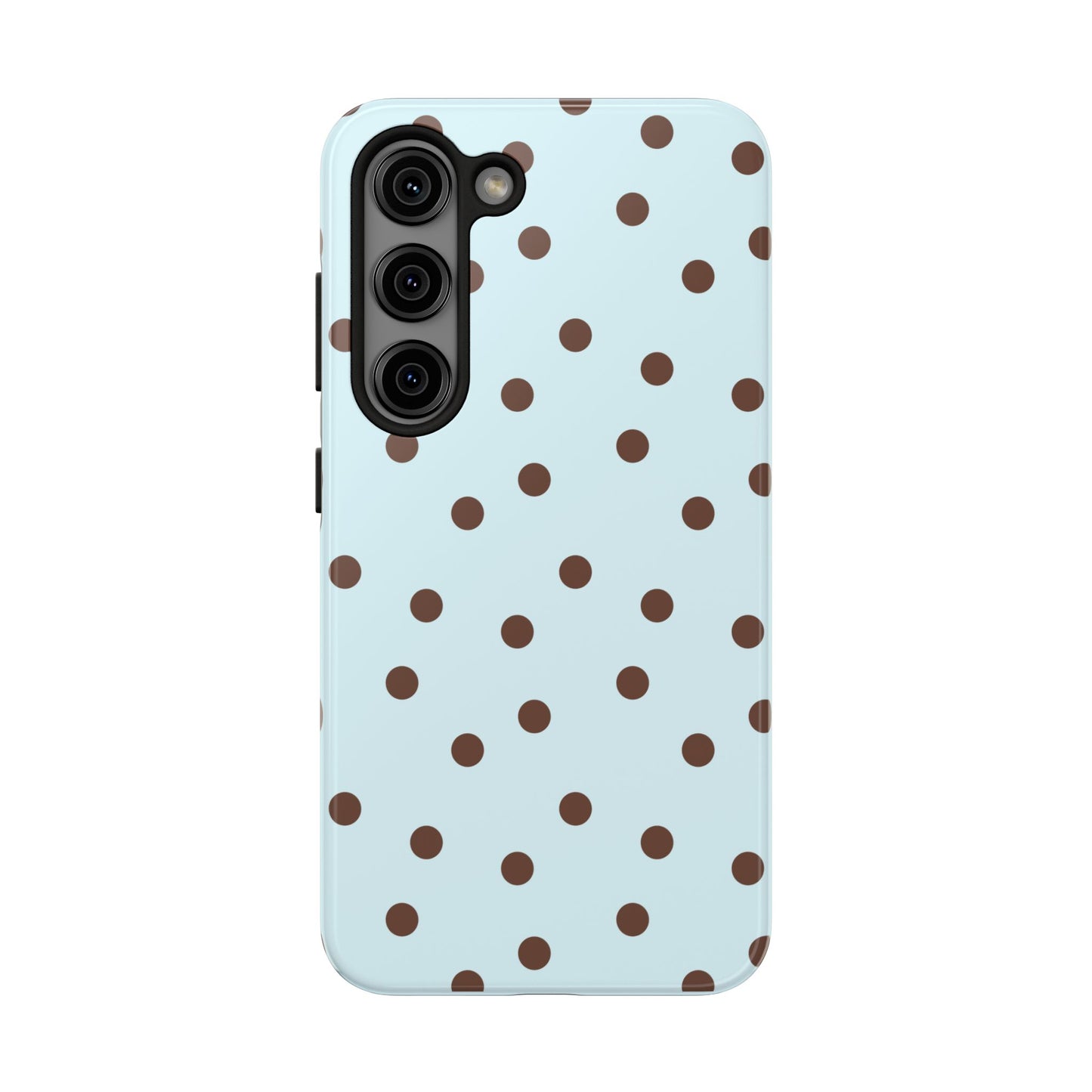 Blue & Brown Polka Phone Case