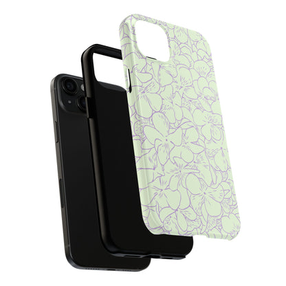 Green & Lavender Floral Phone Case
