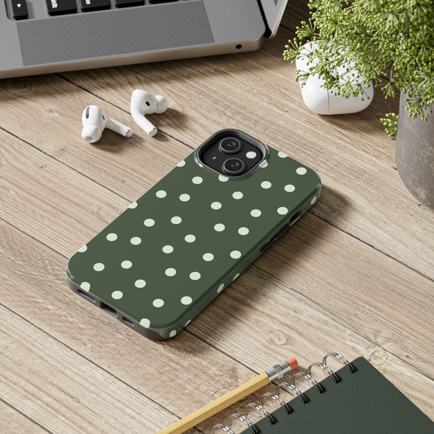 Olive Polka Phone Case