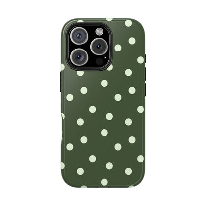 Olive Polka Phone Case