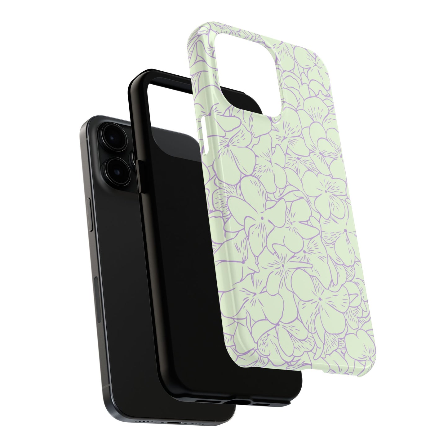 Green & Lavender Floral Phone Case