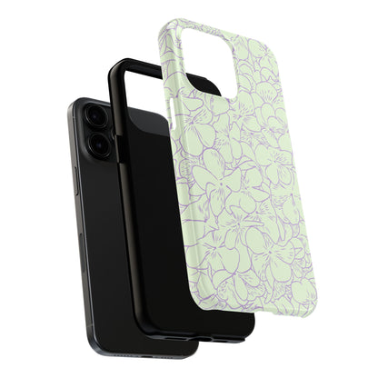 Green & Lavender Floral Phone Case