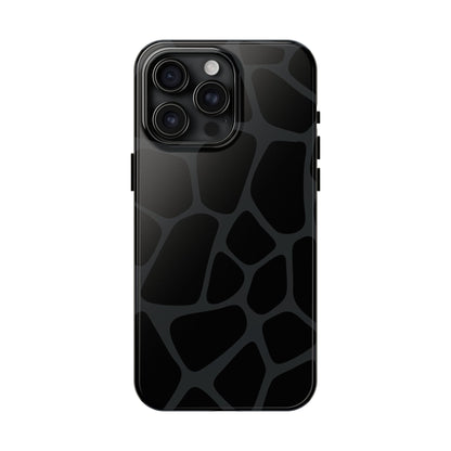 Black Giraffe Print Phone Case