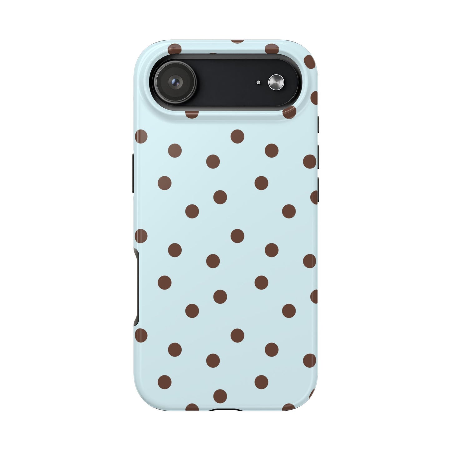 Blue & Brown Polka Phone Case